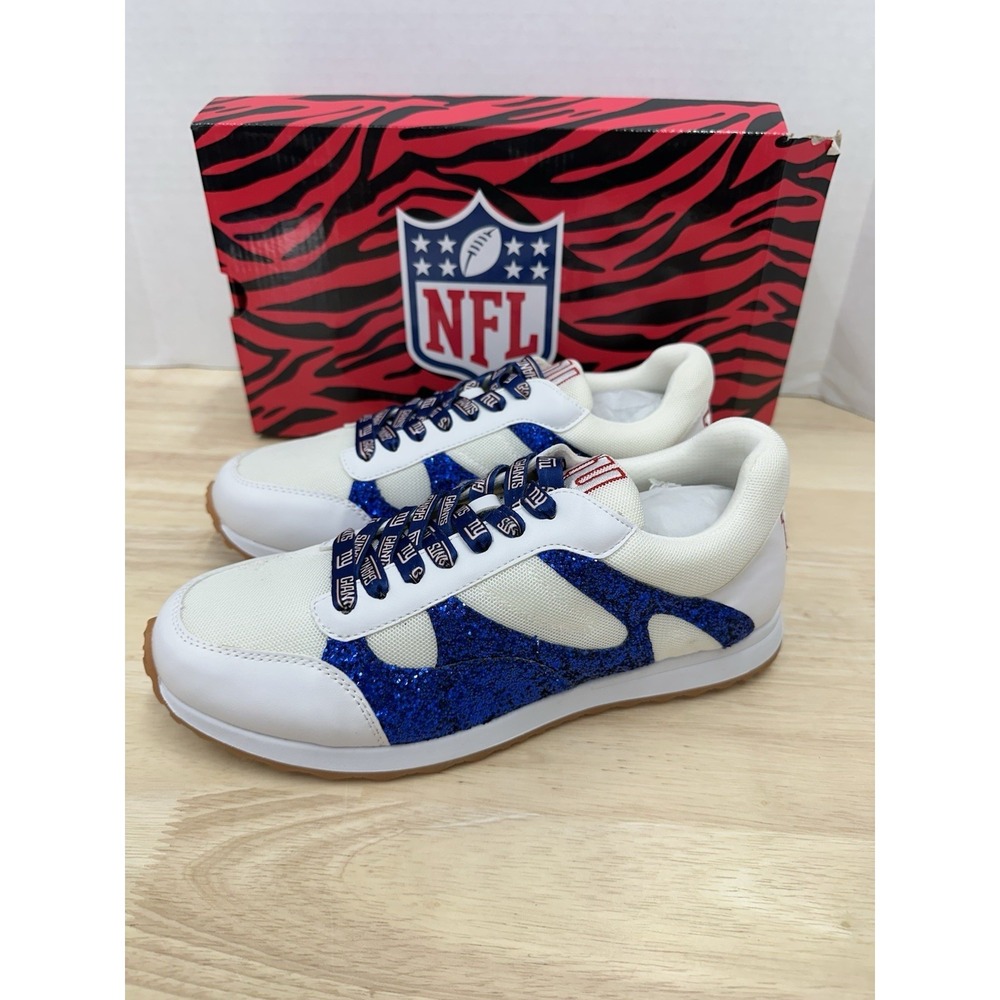 New York Giants Women's 9 Cuce Glitter Sneakers Shoes - New